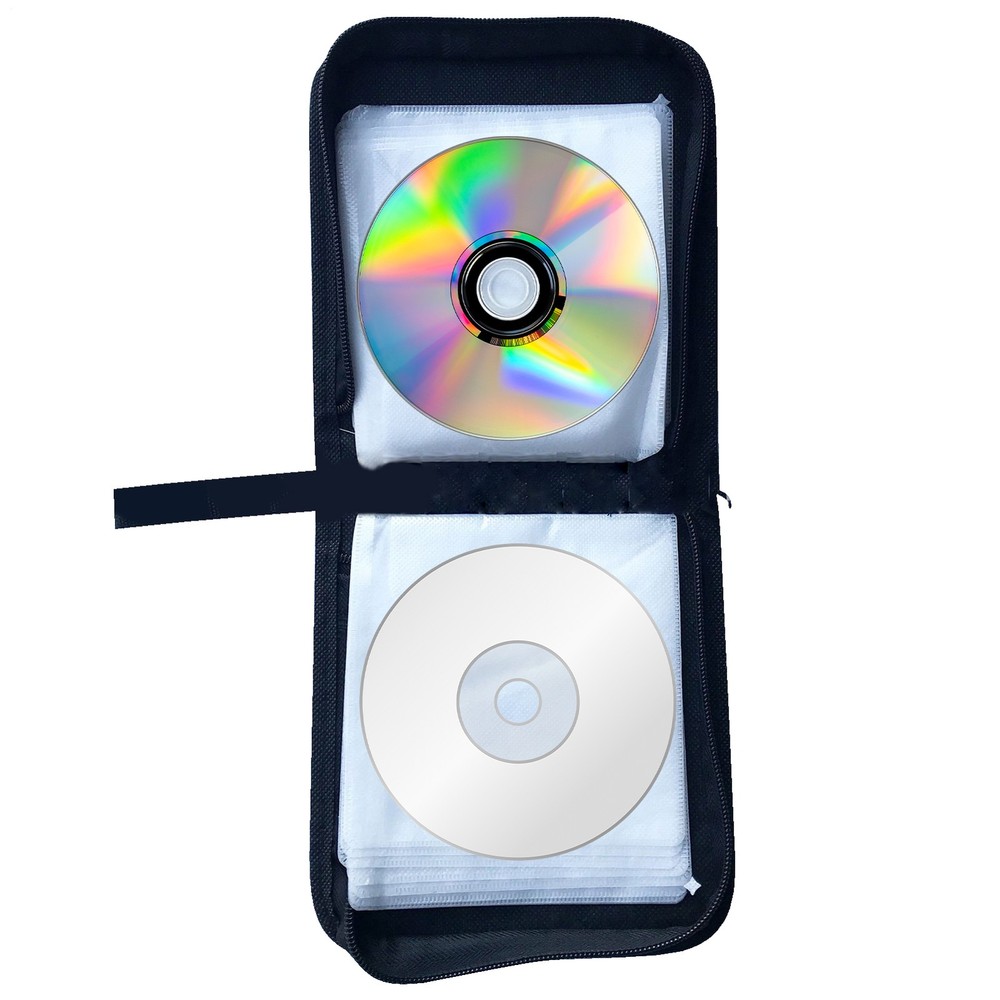Oxford Solid Mini CD Case Holder 40 Capacity Disc Storage Bag Thickened Disc Bag