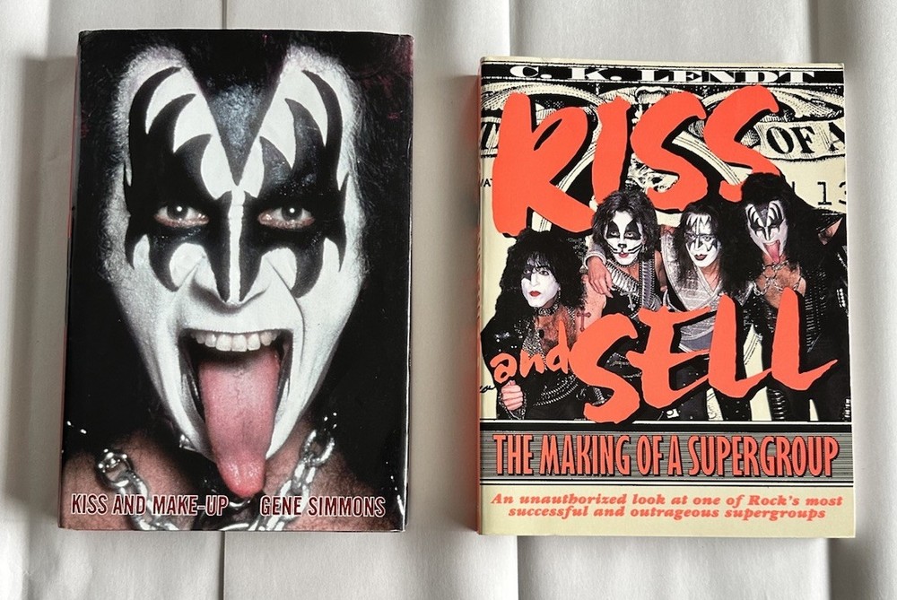 KISS Lot Of 2 Books - KISS And Make-Up HardCover 1st Ed, KISS And Sell Paperback
