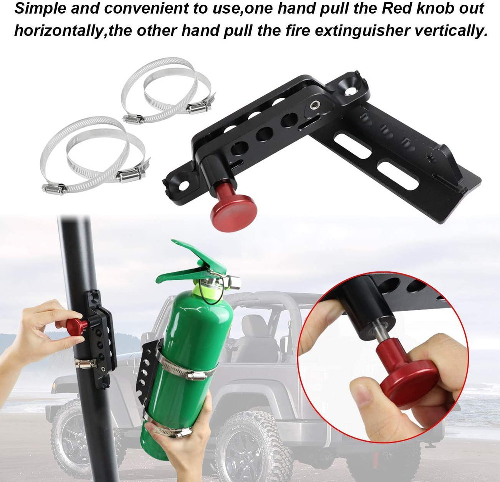 Universal Quick Release Roll Bar Fire Extinguisher Mount bracket Ranger Can ATV