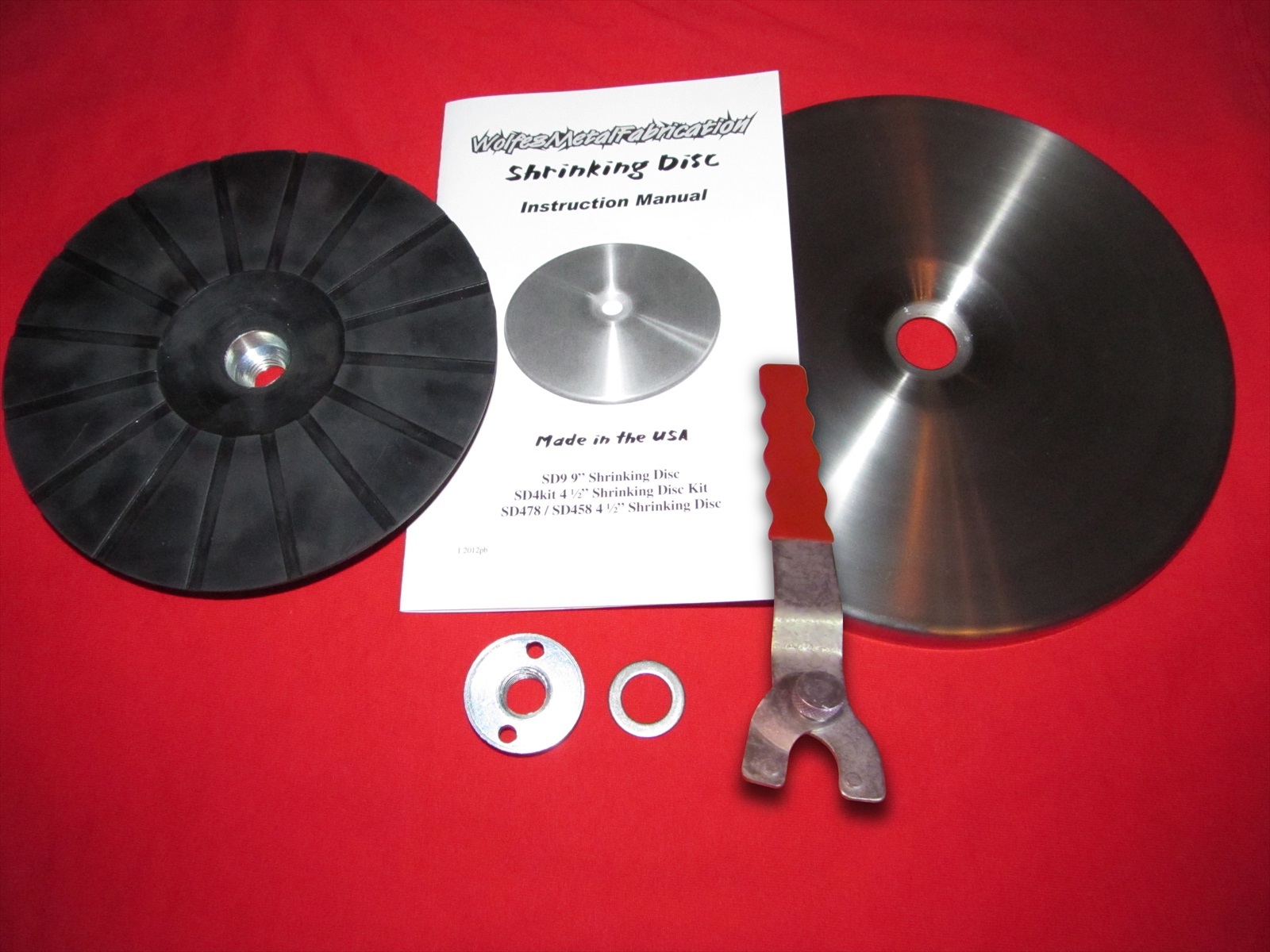 SD9WKit, 9" "Easy Shrink"™ Shrinking Disc Kit & Wrench, grinder wheel shrinker