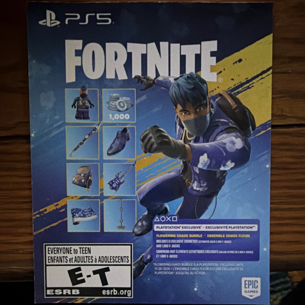 Sony Interactive Flowering Chaos Bundle 1,000 V-Bucks PS5 Exclusive code