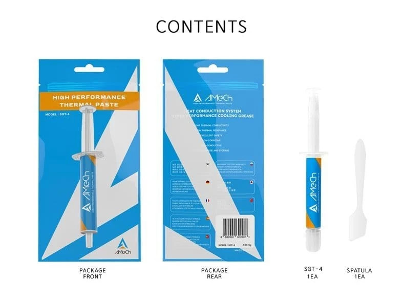 AMeCh SGT-4 Thermal Paste 4g w/ Spatula - Ultimate Performance Thermal Paste PC