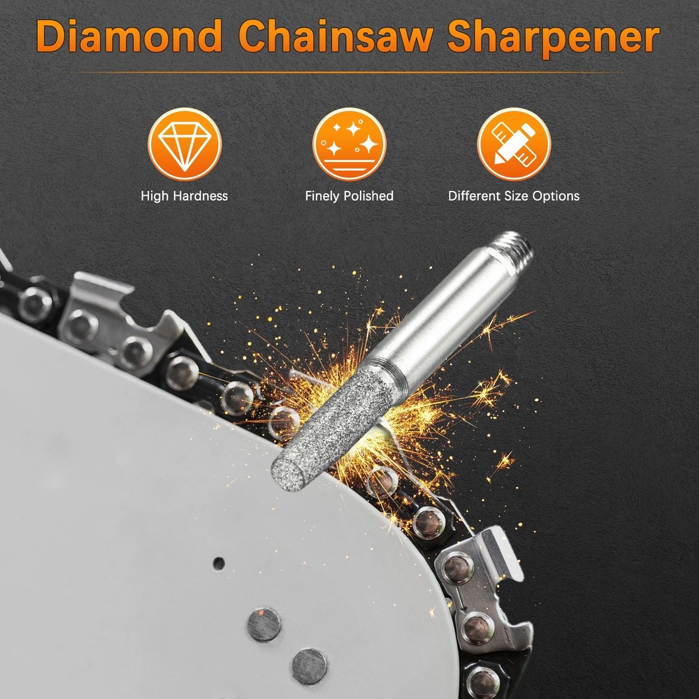 Chainsaw Sharpener with Nuts [24pcs]-Chainsaw Sharpening-[Silver- 7/32 Inch]