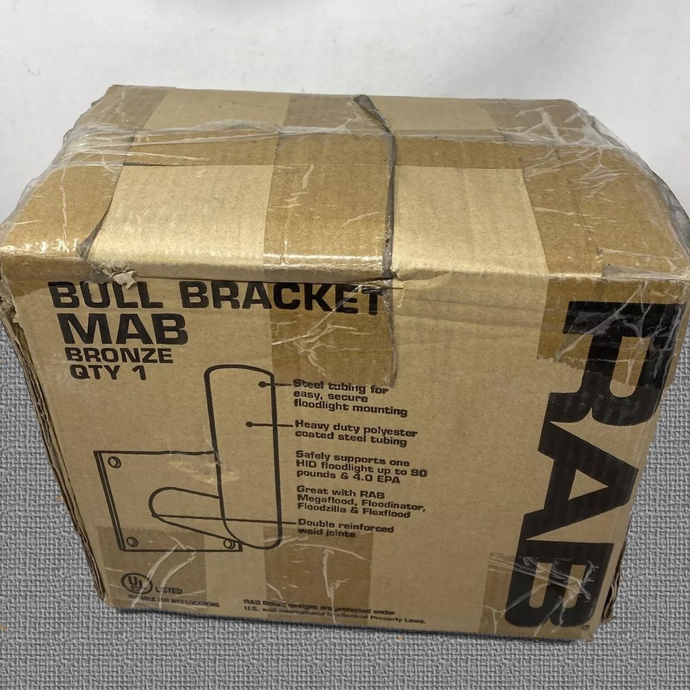 RAB LIGHTING RIGHT ANGLE BULL BRACKET MAB BRONZE