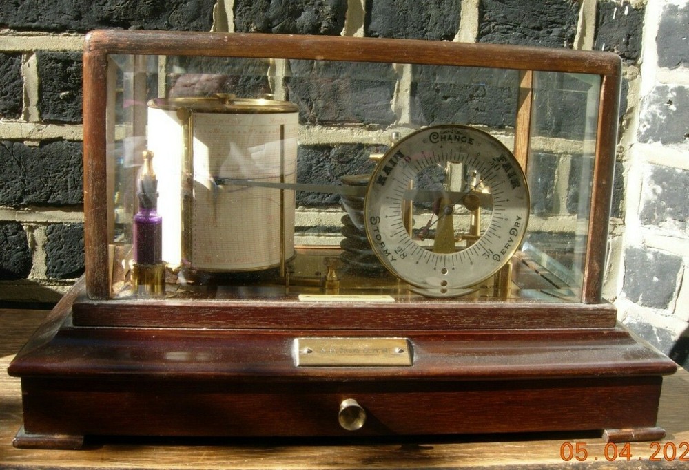 Drum Barograph barometer antique A & N C S ltd Westminster
