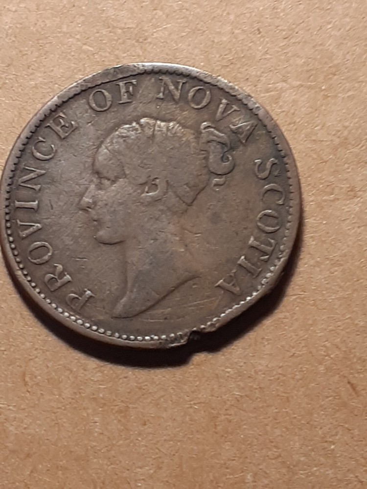 1843 HALF PENNY TOKEN NOVA SCOTIA