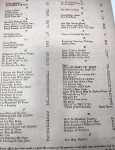 Singspiration Number One Gospel Songs Choruses Booklet Year 1941