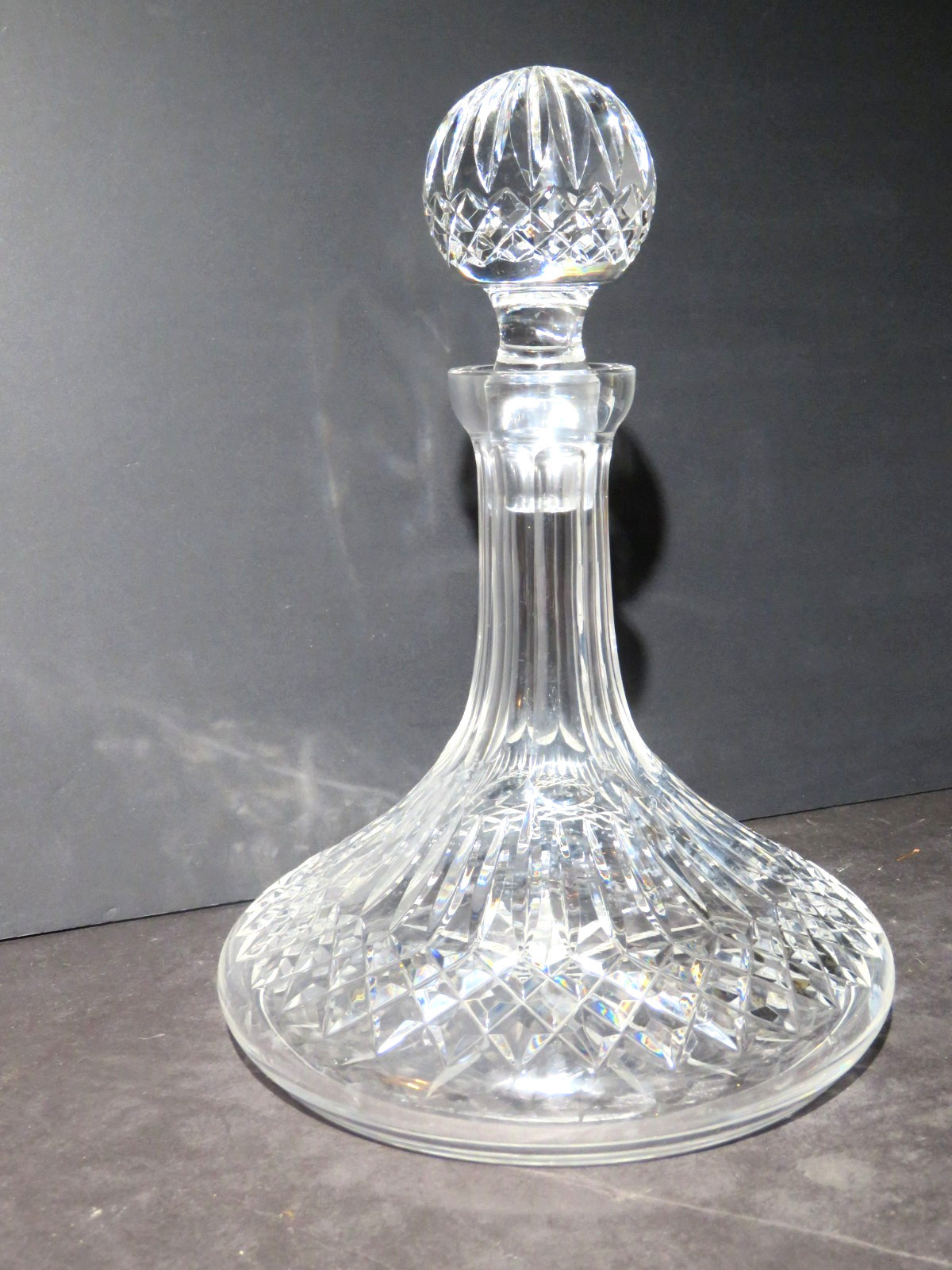 Waterford "Lismore" Pattern Irish Crystal Ship's Decanter