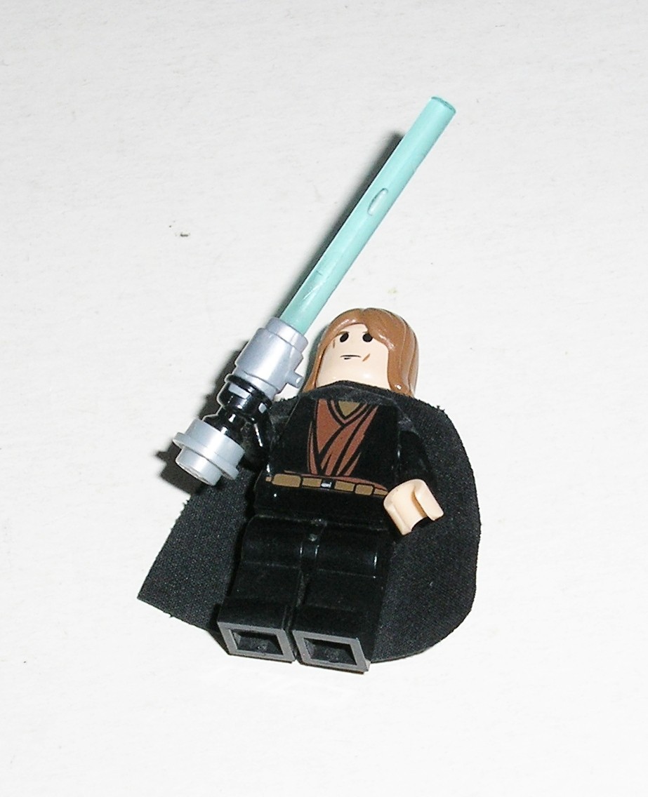 Lego Star Wars ANAKIN SKYWALKER w/ Light-up Lightsaber Minifigure 7257 (Works!)