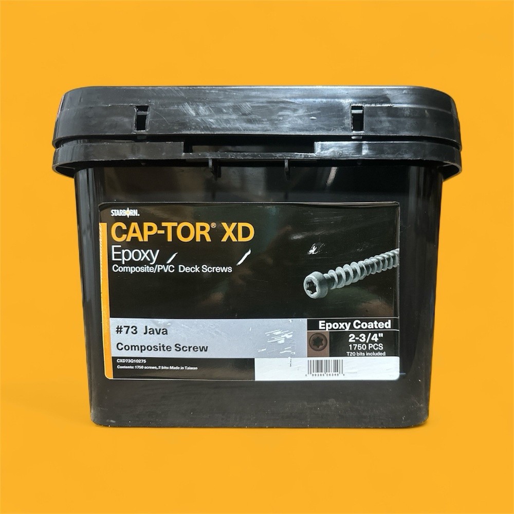 Deckfast Cap-Tor xd 10 x 2-3/4" Epoxy # 73 Java Composite Deck 1750 Screws