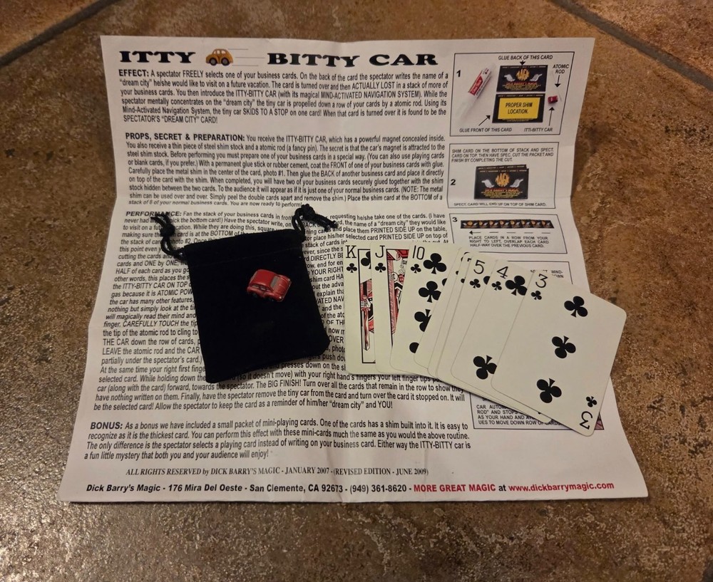 Itty Bitty Car by Dick Barry Magic Mentalism Tricks