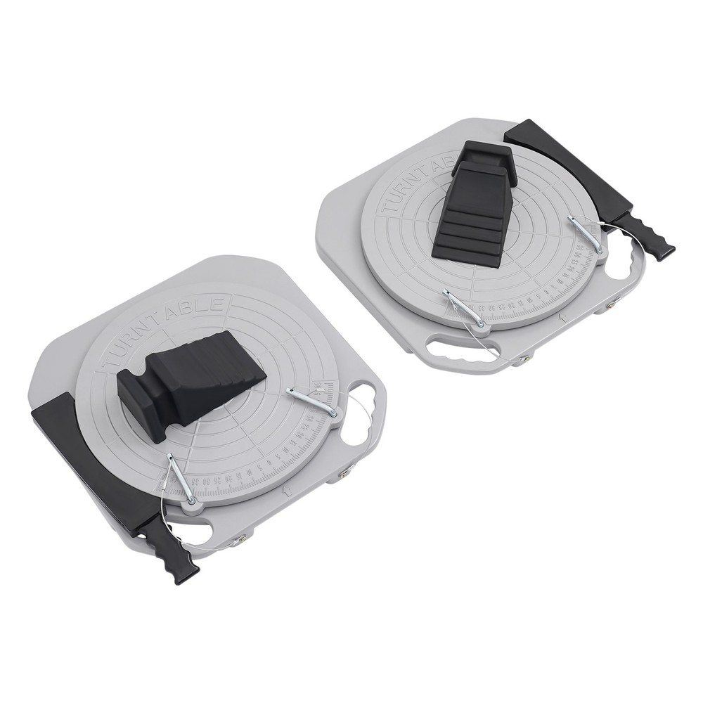 2X Wheel Alignment Turntable Turn Plates with Transition Bridge & Thrust Block