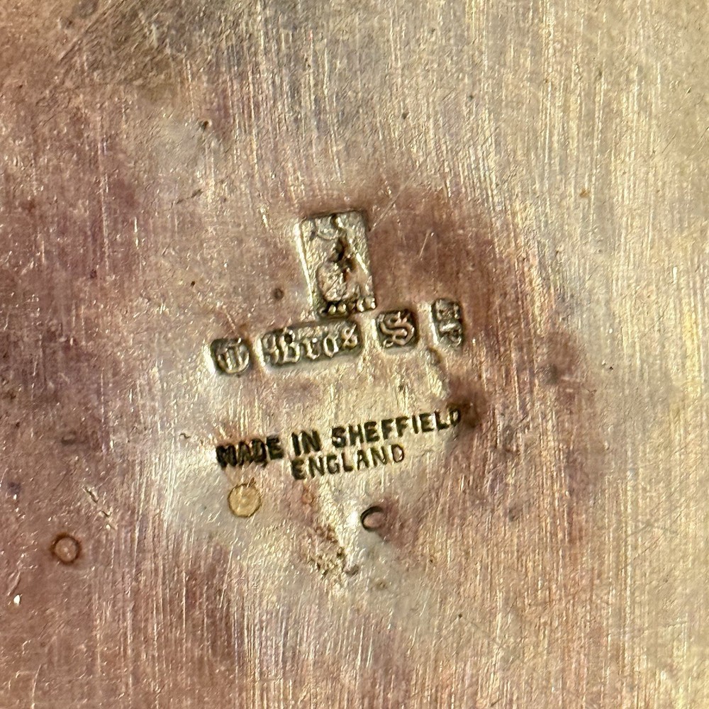 Vintage Sheffield England Silverplate Tilting Teapot Spirits Coffee Ornate