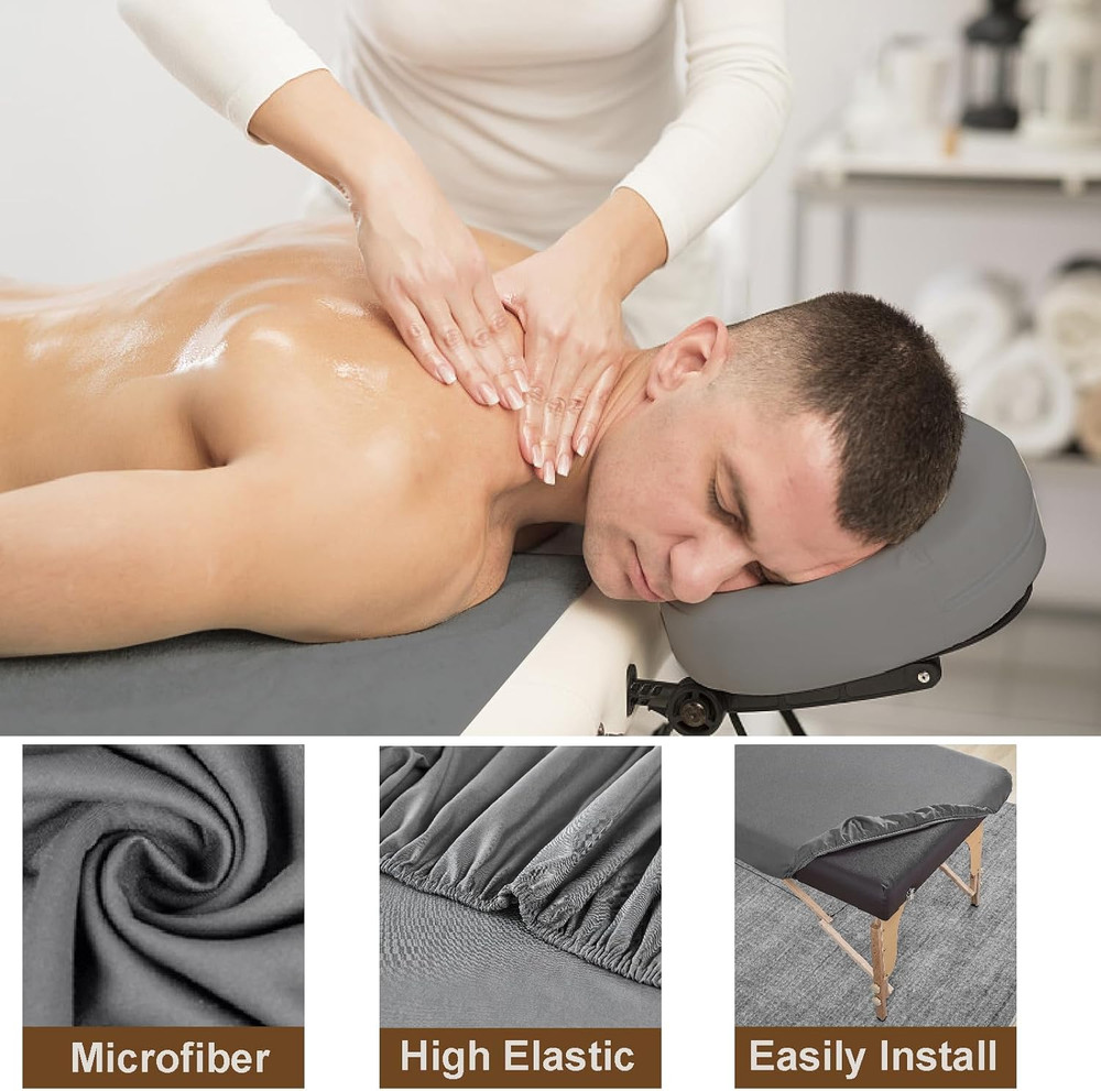 4 Set Massage Table Sheets Sets, 12Pcs Reusable Soft Microfiber Massage Bed Shee