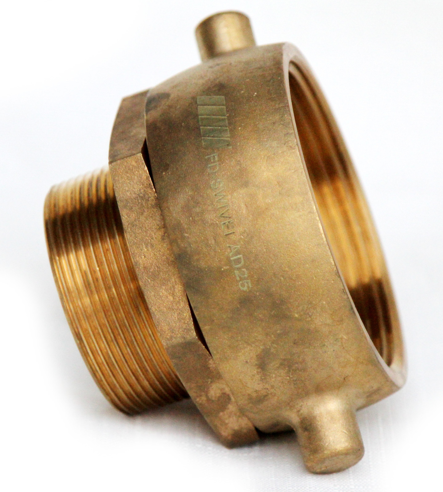 2-1/2" NST (NH) Female Swivel x 2" Male NPT Fire Hose Hydrant Adapter Snoot