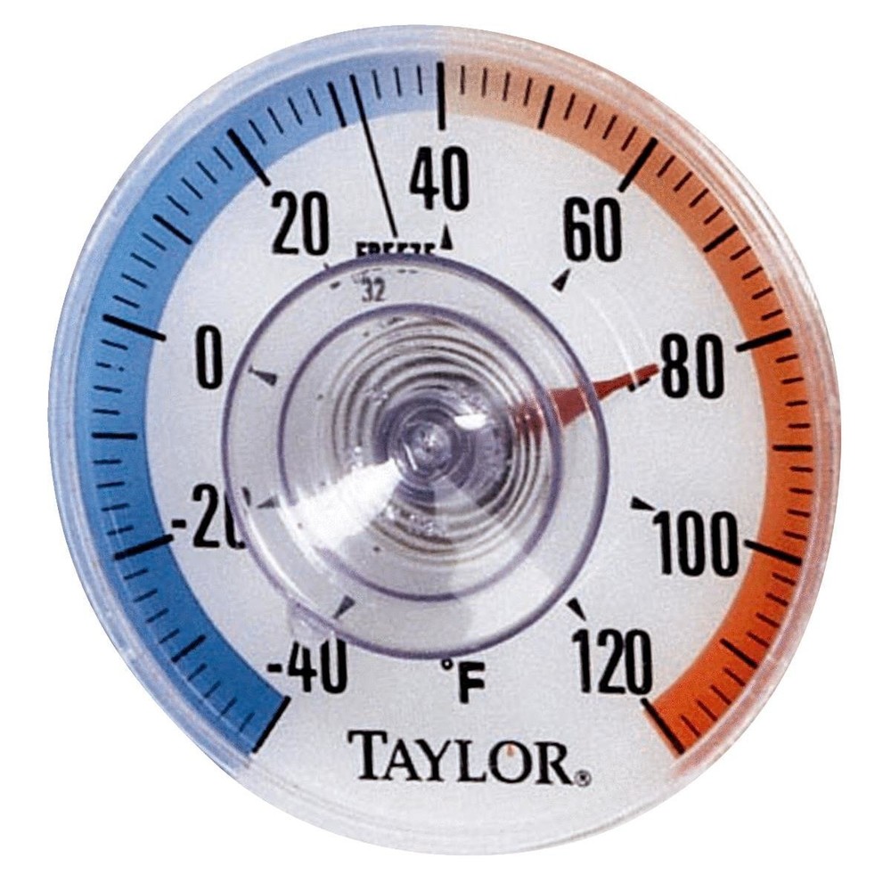 (2 Pack) Taylor Stick-on Dial Window Thermometer