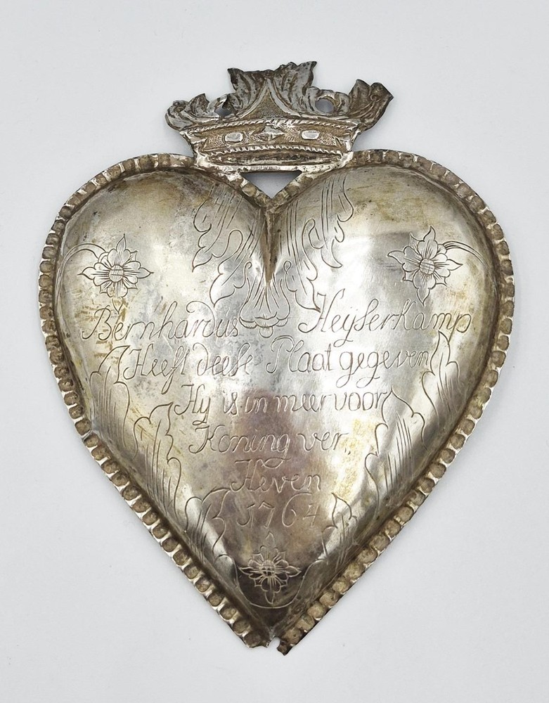 18TH CENTURY DUTCH SOLID SILVER ENGRAVED PLAQUE / PANEL c1764