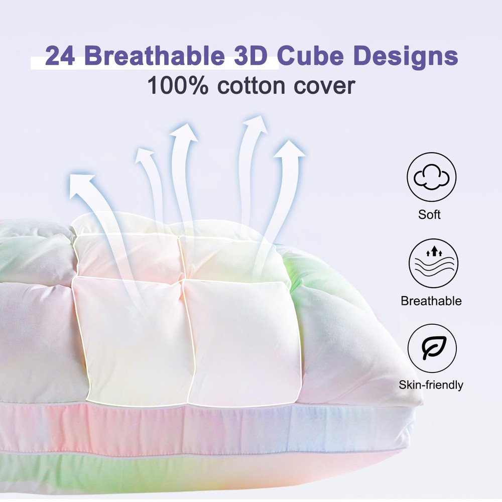 YOUR MOON Soft Pillows for Sleeping - Fluffy Down Alternative Bed Pillow