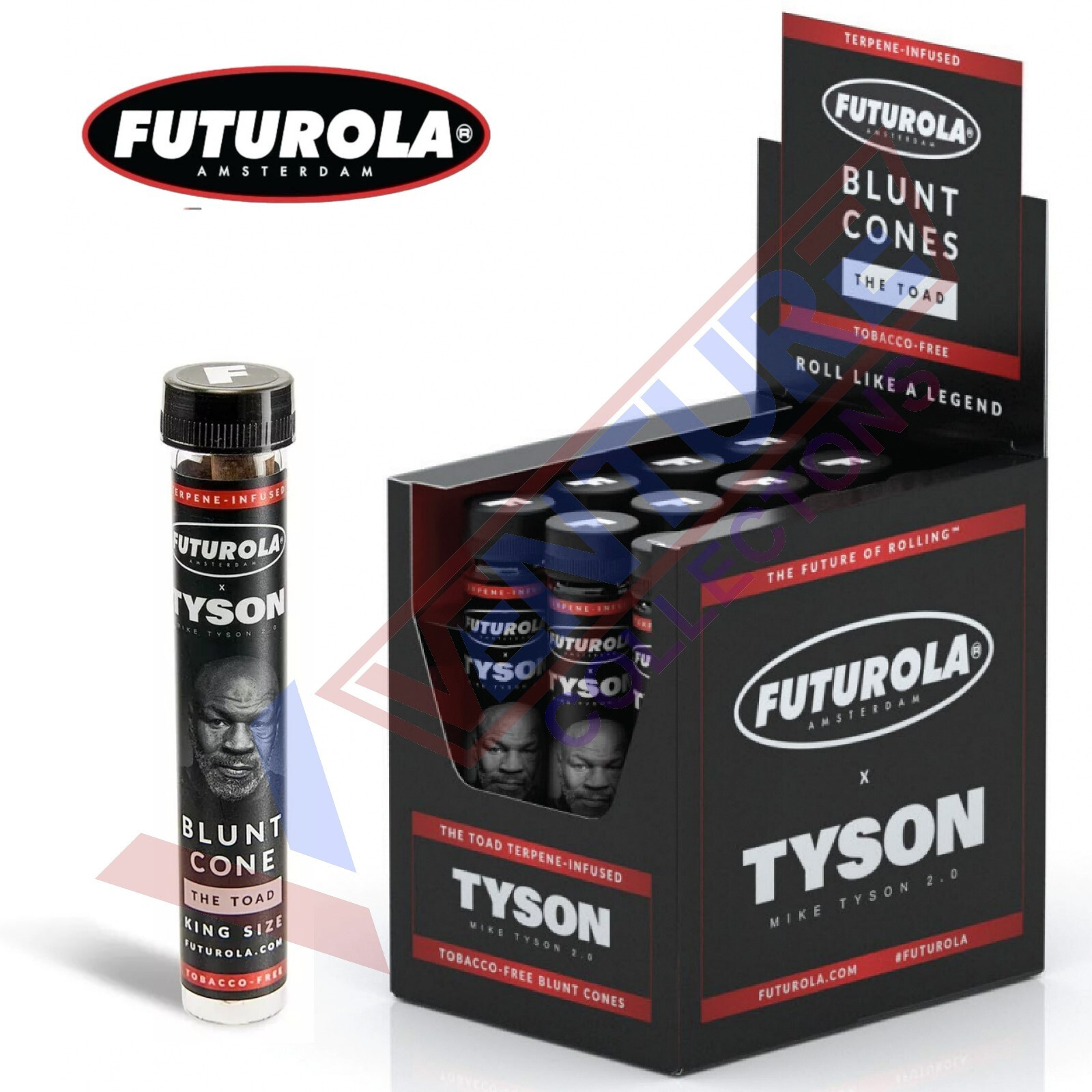 Futurola Blunt Cone The Toad MIKE TYSON Pre Rolled Cone 12 Tubes -FREE SHIPPING