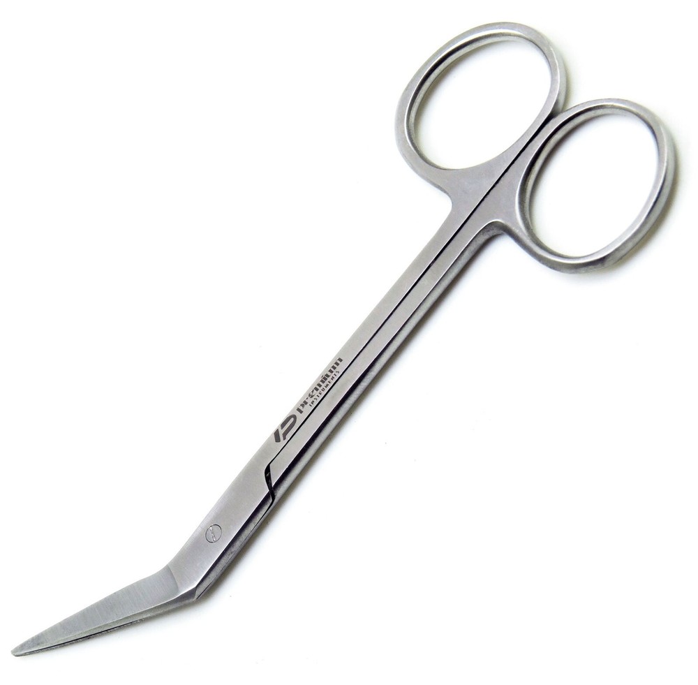 Universal Micro Iris Scissors Angled 4.5" Sharp/Sharp Premium Instruments