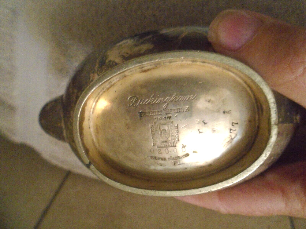 rogers bros silver soldered tea pot