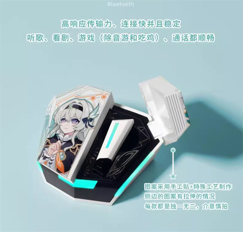 Honkai: Star Rail Firefly Theme Student Headset Wireless Bluetooth Collection