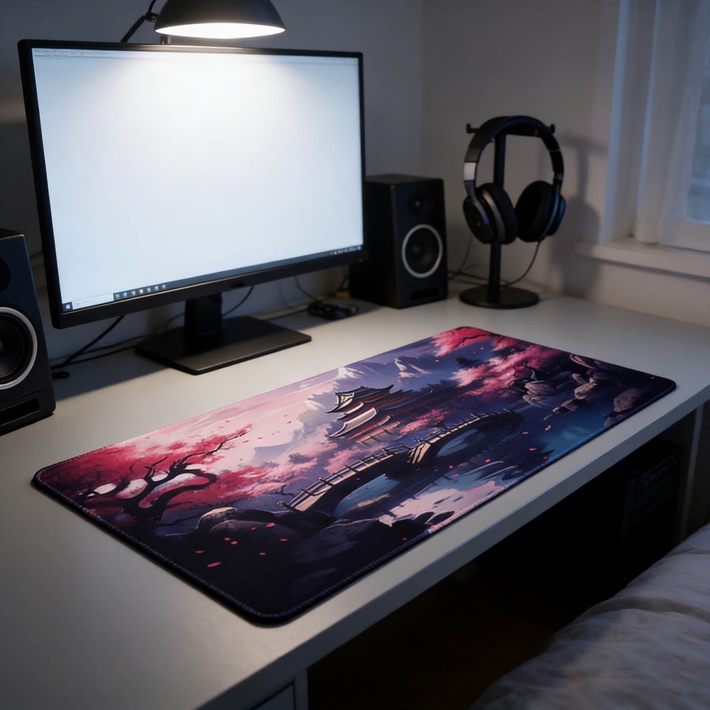 Large Desk Mat Mouse Pad Extended Gaming Pad With Rubber Base For Computer