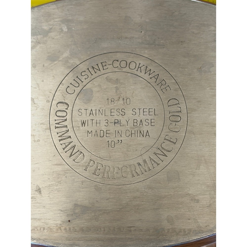 Command Performance Gold 18/10 Stainless Covered Serving Dish – 10" – Vintage