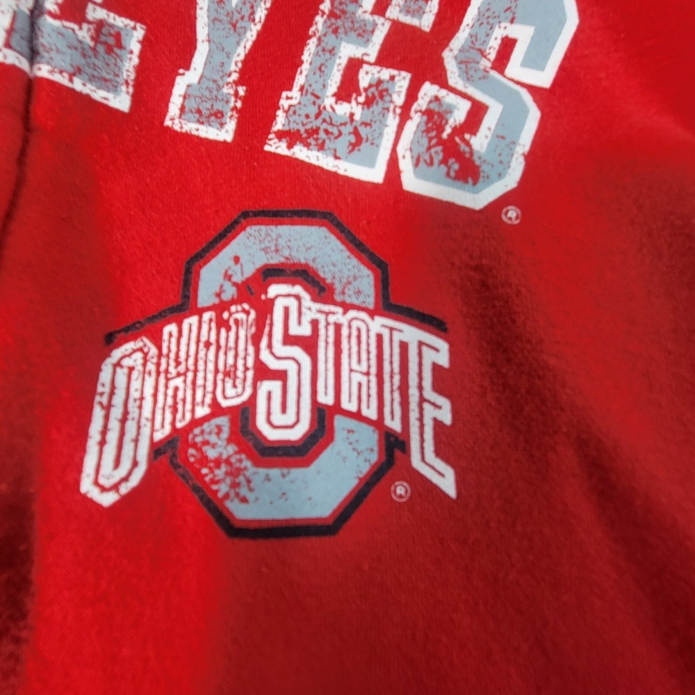 Ohio State Buckeyes Red Full Zip Jacket Size Youth Boys Medium *Notes