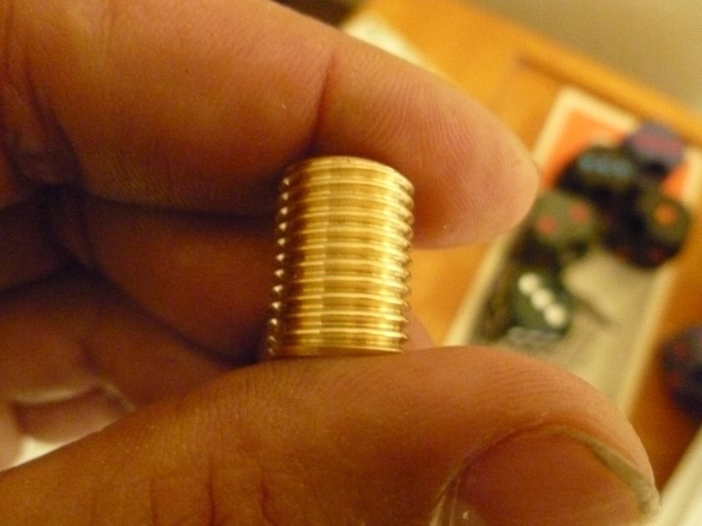 BRASS SHIFT KNOB THREAD REDUCER / ADAPTER / INSERT M12X1.25 OD M10X1.5 ID