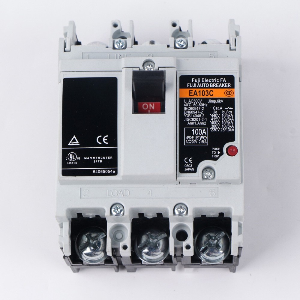 1PCS NEW FUJI EA103C 3P 100A Molded Case Circuit Breakers