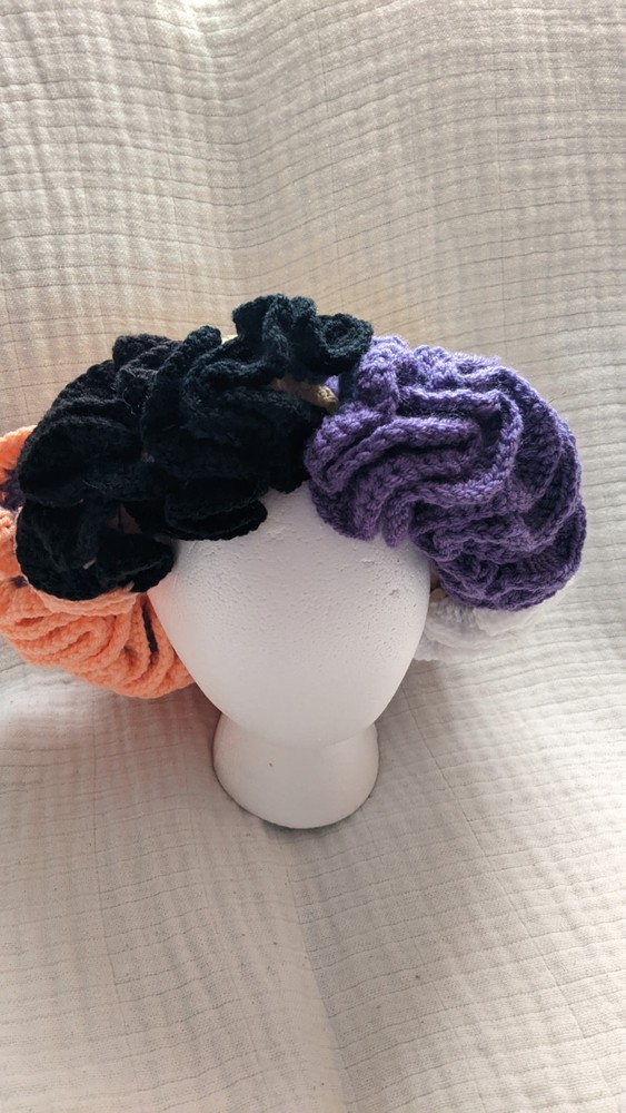 Hand Crocheted Extra Large Ruffle Hat