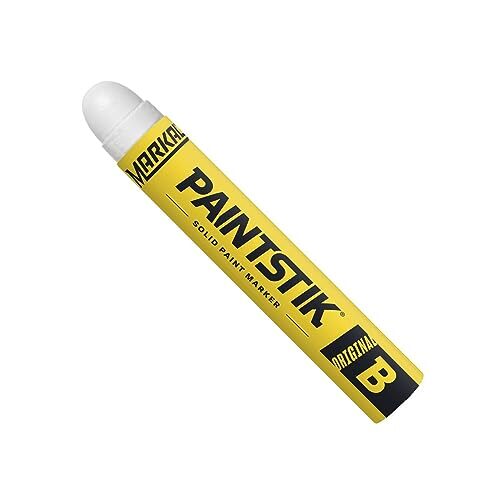 Markal 80220 B Paintstik Solid Paint Ambient Surface Marker, White (12 stick