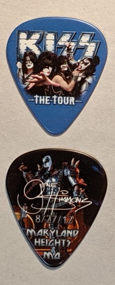 KISS THE TOUR MARYLAND HEIGHTS MO 8-27-12 Guitar Pick GENE SIMMONS 2012 ST LOUIS