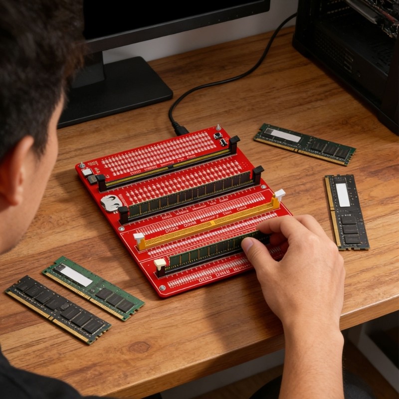 Efficient DDR3 DDR4 DDR5 UDMM RDIMM Memory Tester For PC And Technicians