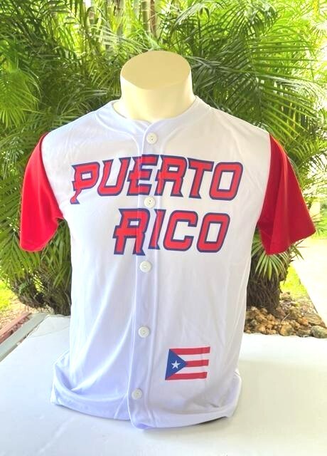 Puerto Rico Boricua PR Flag Children Kids Baseball Jersey Shirt Sizes