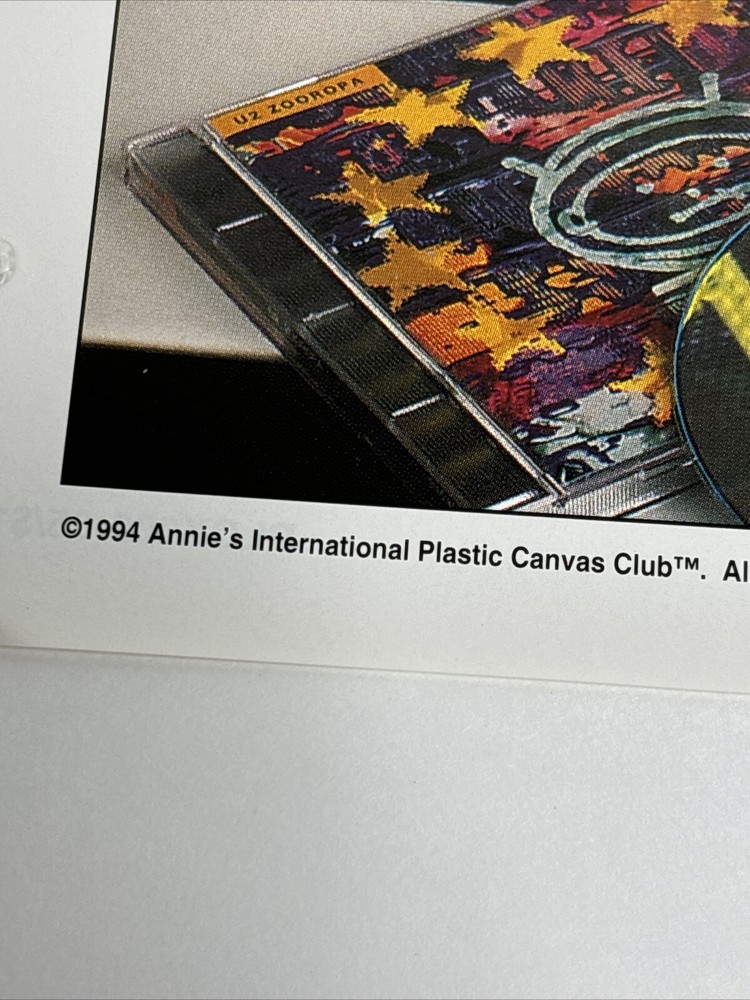 Musical Notes Set Tote & CD Holder Annie's Attic Plastic Canvas Pattern Page