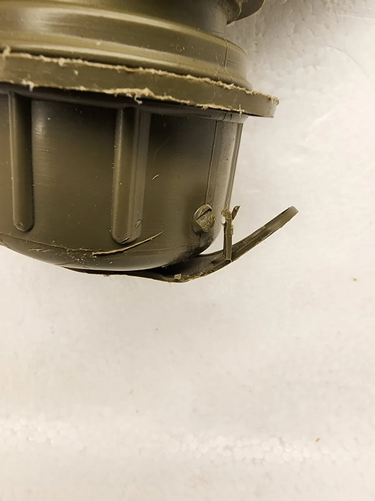 US Military 1 Quart Canteen Hard Plastic w/ NBC Cap OD Green 1QT Army G / VGC