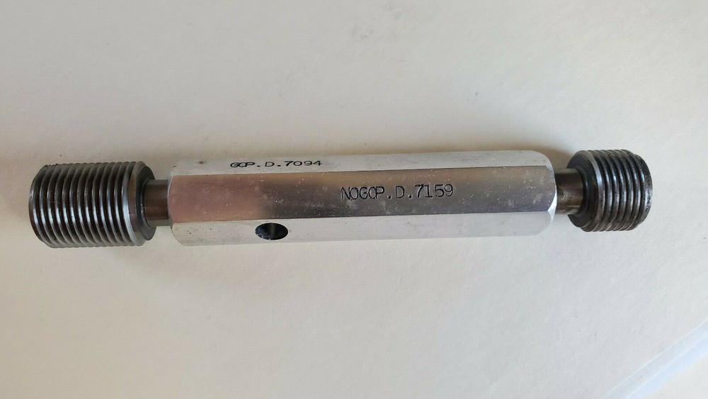 3/14-16 Class 2B, Double End Plug Thread Go/No Go Gage