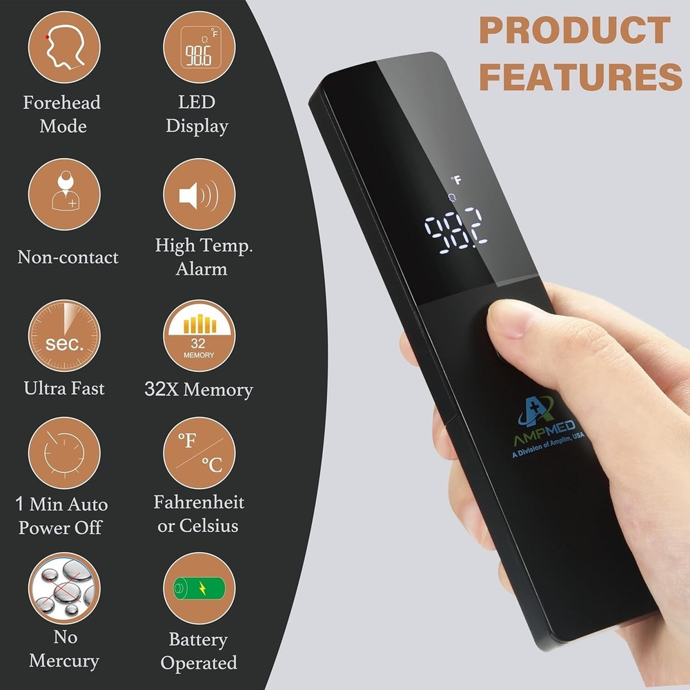 Touchless Forehead Thermometer for Adults & Kids