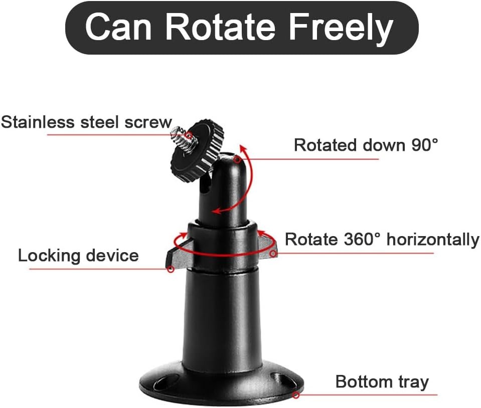 2Pack Security Wall Mount Bracket for Ring Stick Up Cam & White