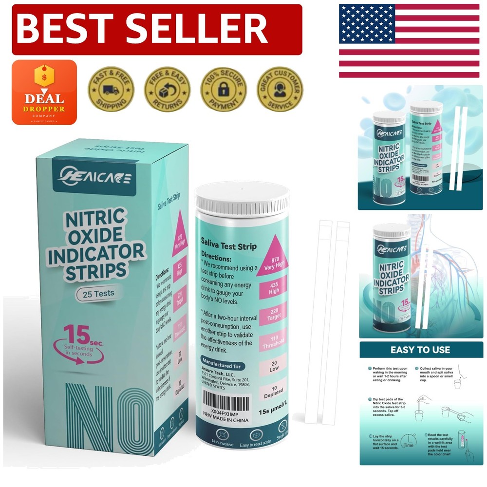 Easy-to-Use Nitric Oxide Indicator Strips - 25 Count for Instant Feedback