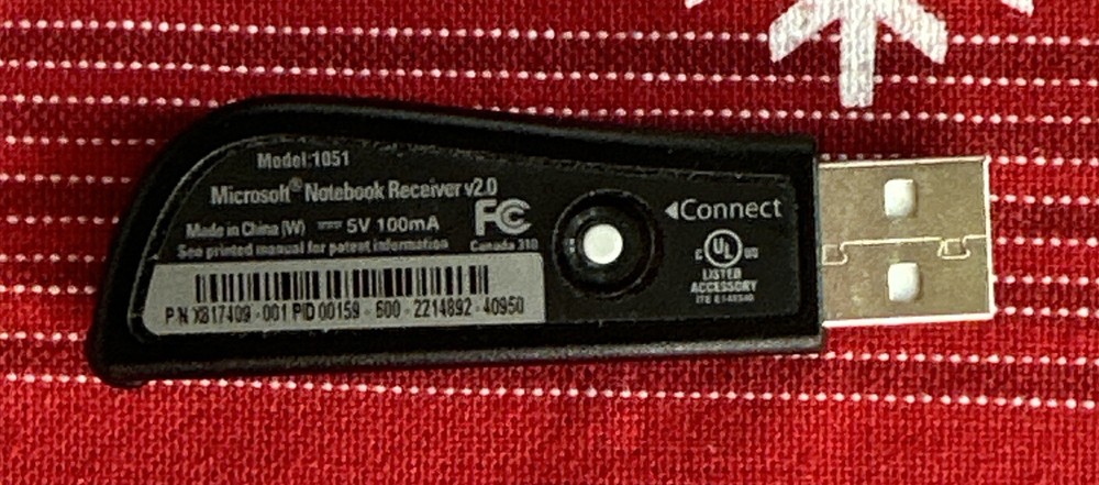 Microsoft 1051 USB Notebook Receiver V2.0 For Wireless Mouse 3000 *TESTED* OEM