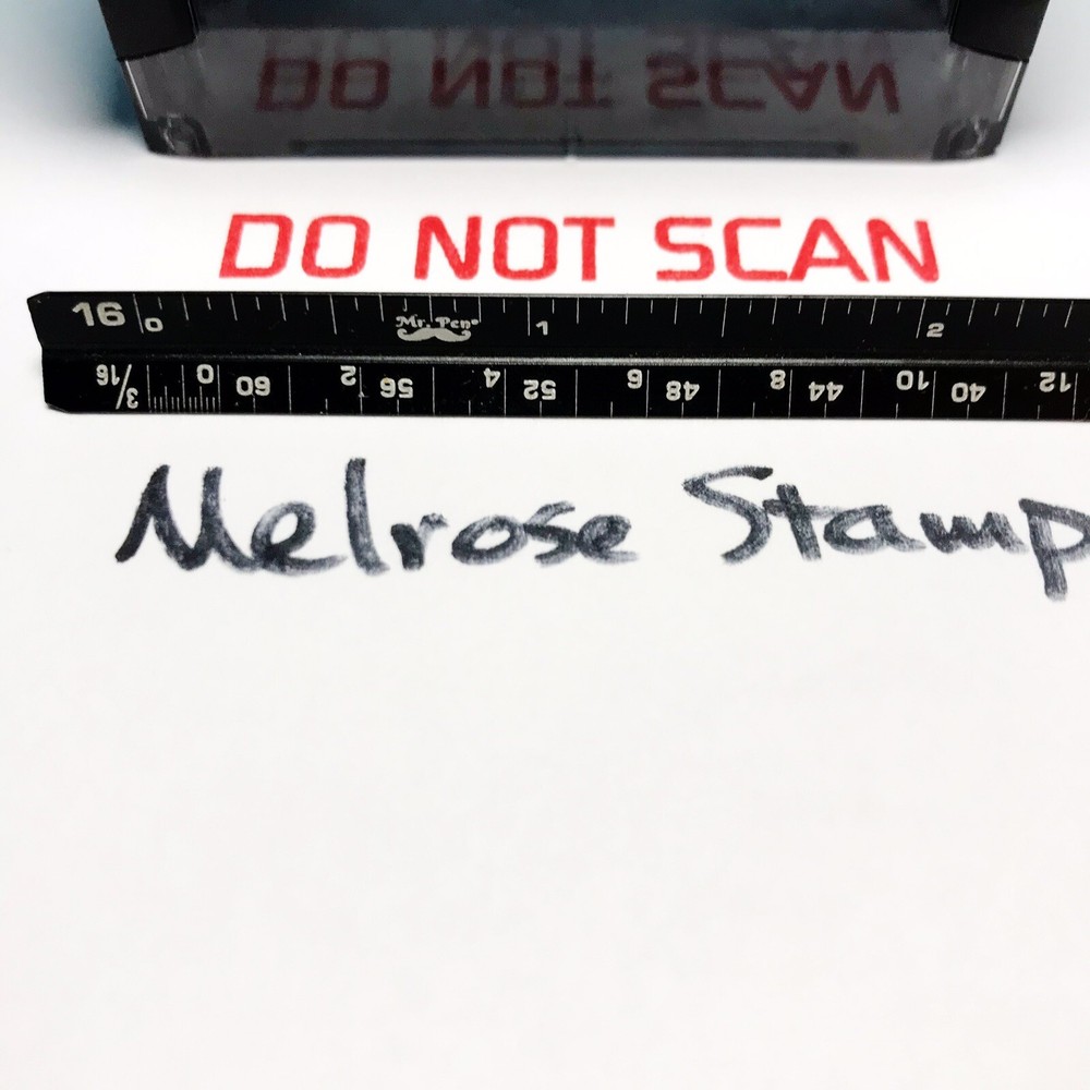 Do Not Scan Rubber Stamp Red Ink Self Inking Ideal 4913