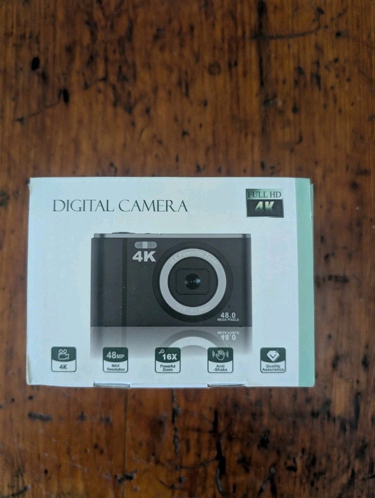 4K Digital Camera 48MP Compact Camera 16X Zoom Kids Beginner Camera