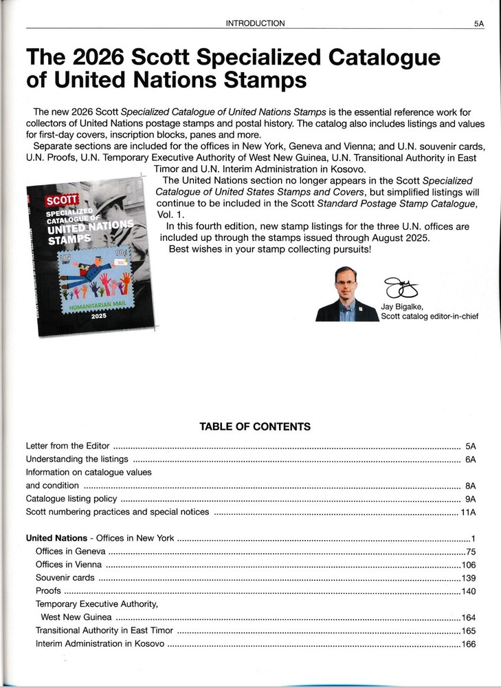 Scott SPECIALIZED Catalog 2026 UNITED NATIONS STAMPS & COVERS - Reference Book