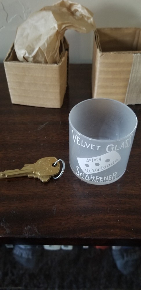Vintage Velvet Glass Sharpener
