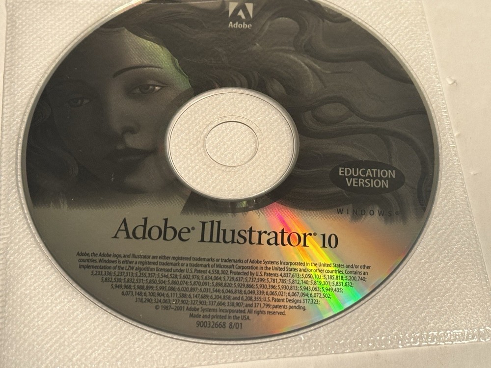 ADOBE ILLUSTRATOR 10 Educational For Windows CD disc only