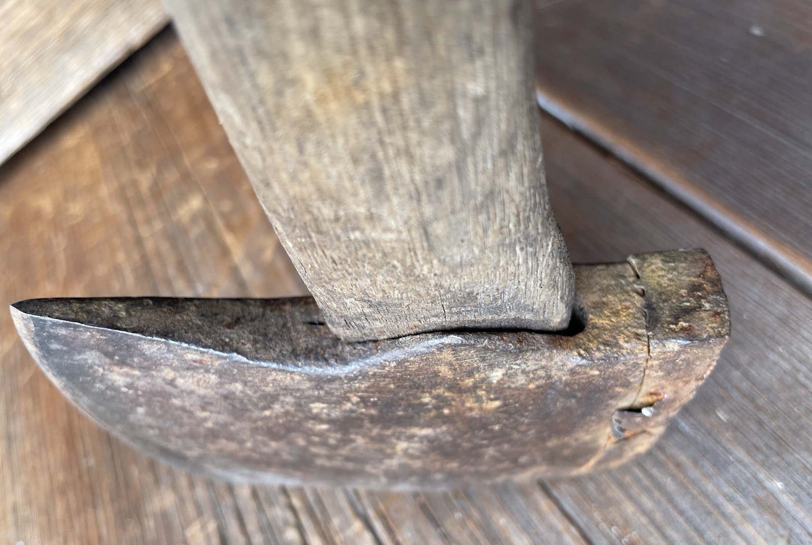 Revolutionary War 18th Century Nice Forged Iron Belt Axe Orig Handle ~ Rare