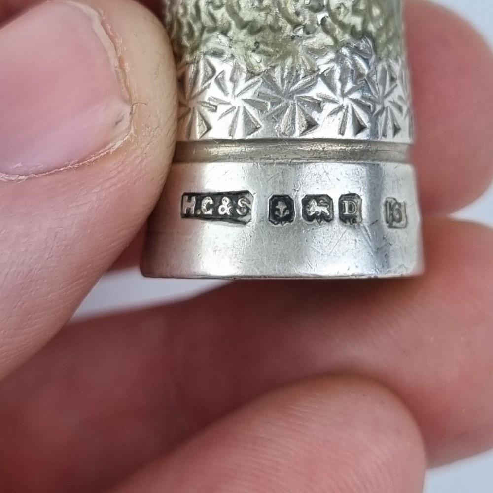 Antique Solid Silver Thimble Birmingham 1928 Henry Griffith & Sons